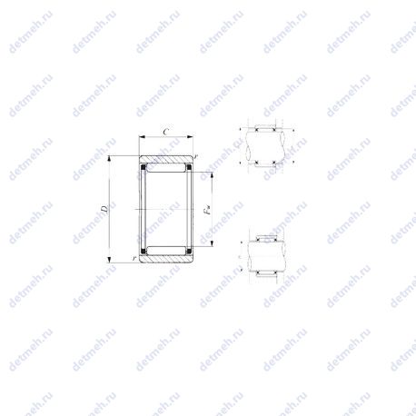 Подшипник RNAF 6138N чертеж