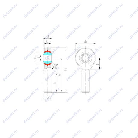 Подшипник SABP16N чертеж