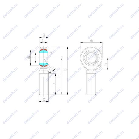 Подшипник SABP8S чертеж