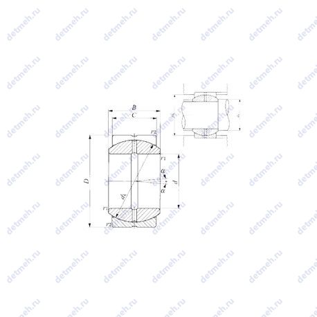 Подшипник SB 100A чертеж