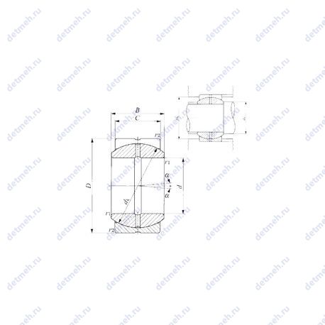 Подшипник SB 65A чертеж