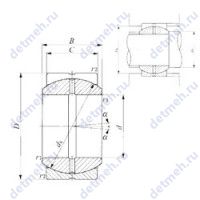 Чертеж подшипника SB 65A
