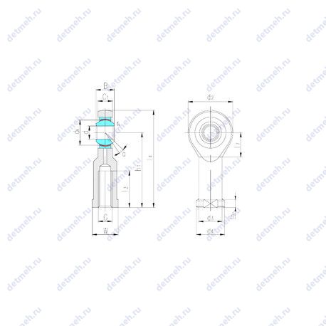 Подшипник SIJK25C чертеж
