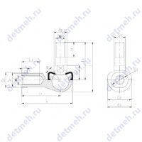 Чертеж подшипника SQ12-RS
