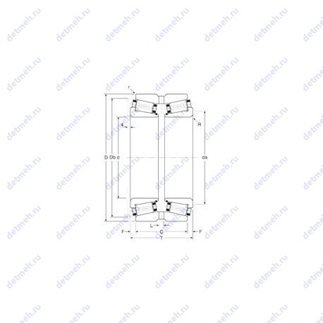 Подшипник 232431X/232533XG чертеж