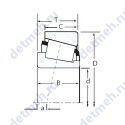 Чертеж подшипника 25577/25522