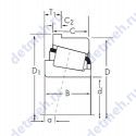 Чертеж подшипника 29580/29521-B