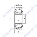 Чертеж подшипника 29586/22