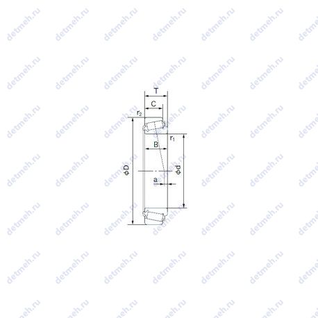 Подшипник 30324D чертеж