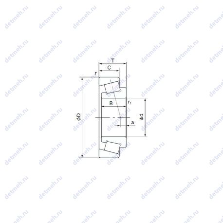 Подшипник 32038ED чертеж