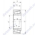 Чертеж подшипника 32040AX