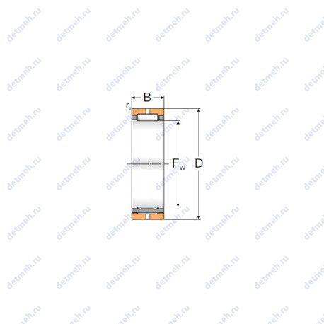 Подшипник ИКВ38X48X20Д чертеж