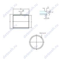 Чертеж подшипника 92705AEУШ1