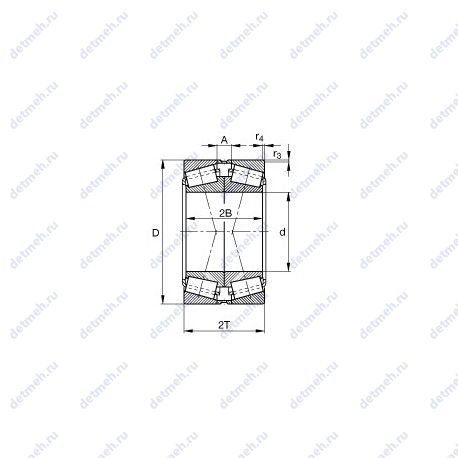 Подшипник 32960-N11CA-A500-550 чертеж