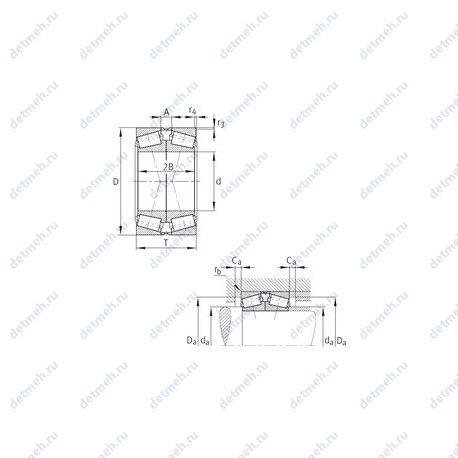Подшипник 32964-N11CA-A600-650 чертеж