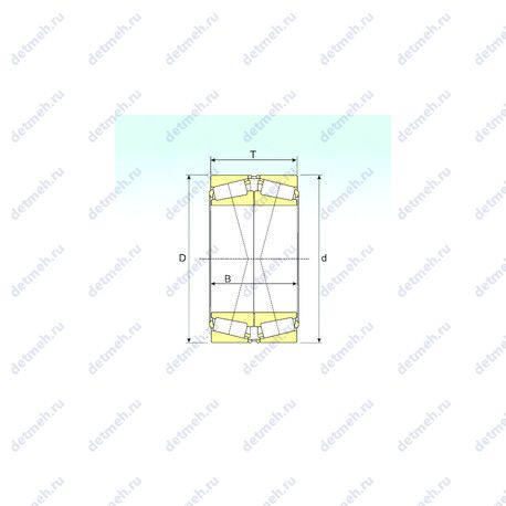 Подшипник 33017/DFC240 чертеж