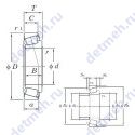 Чертеж подшипника 332/32JR