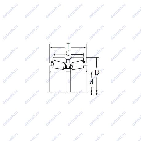 Подшипник 358A/353D+X1S-358 чертеж