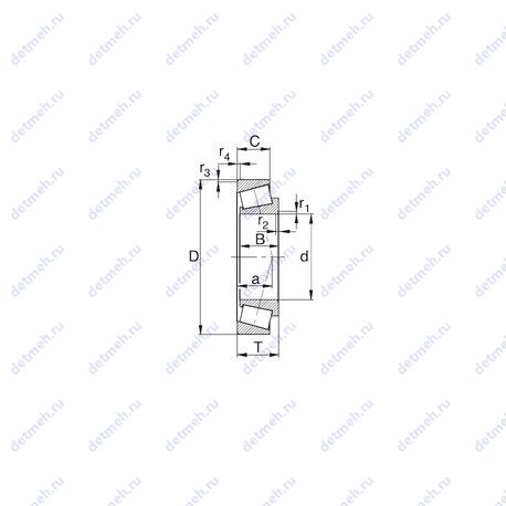 Подшипник 38KW01 CG5 чертеж