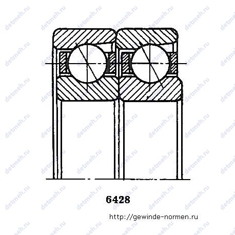 Подшипник 4-46309 Е чертеж
