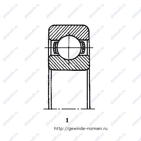 Подшипник 5-17 Т2 чертеж