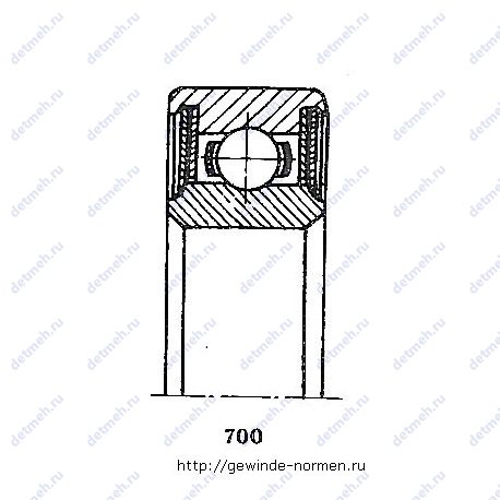 Подшипник 5-180200 чертеж