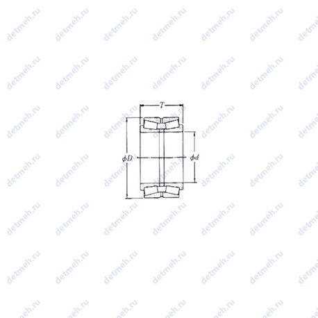 Подшипник 46T080804 чертеж