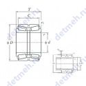 Чертеж подшипника 46T30307DJR/35.5