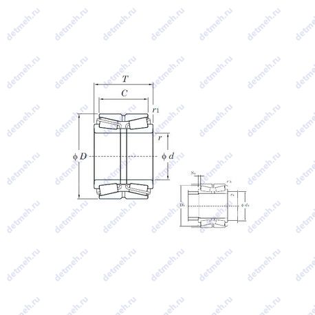 Подшипник 46T30324JR/101 чертеж