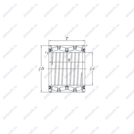 Подшипник 47TS443032A чертеж