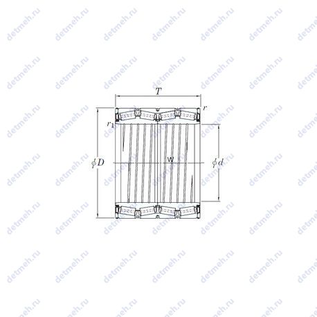 Подшипник 47TS815529D-2 чертеж