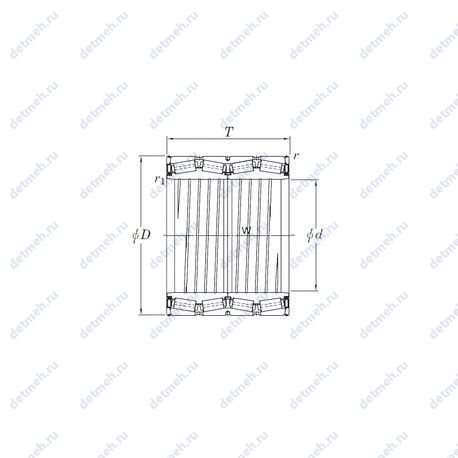 Подшипник 47TS916028D чертеж