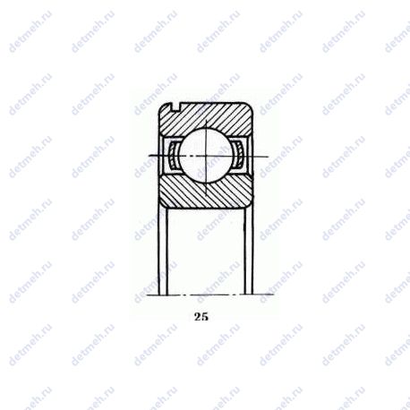 Подшипник В6-50305 АШ чертеж