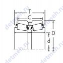 Чертеж подшипника 495A/493D+X2S-495A