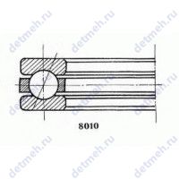 Чертеж подшипника 1008918 Ю
