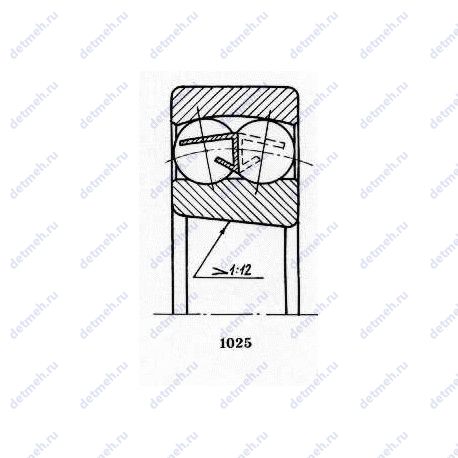 Подшипник 111217 Л чертеж