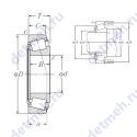 Чертеж подшипника 4T-28990/28920