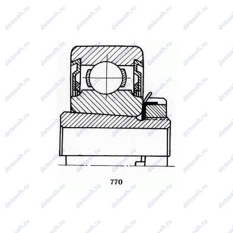 Подшипник 380809 АУ чертеж