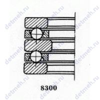 Чертеж подшипника 38209 Ю1Т