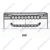 Чертеж подшипника 410903 НЛС17