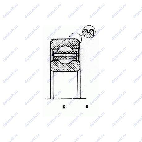 Подшипник 5-1000906 Р чертеж