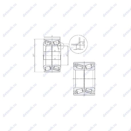 Подшипник 4T-CRI-0966CS130PX1/L260 чертеж