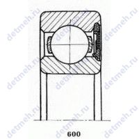 Чертеж подшипника 6-160604 КШ1