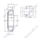 Чертеж подшипника 4T-JH913848/JH913811
