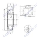 Чертеж подшипника 4T-LM48548/LM48510