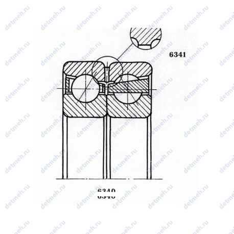 Подшипник 6-3286208 Д чертеж