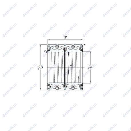 Подшипник 4TRS530A чертеж