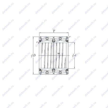 Подшипник 4TRS595B чертеж