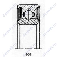 Чертеж подшипника 76-180204 КС9Ш2У