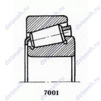 Чертеж подшипника 7606 A